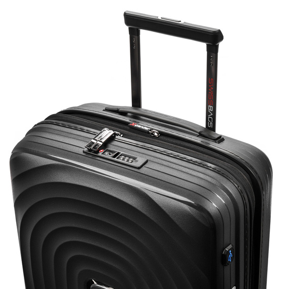 Walizka kabinowa z polipropylenu SwissBags Echo 55 czarna