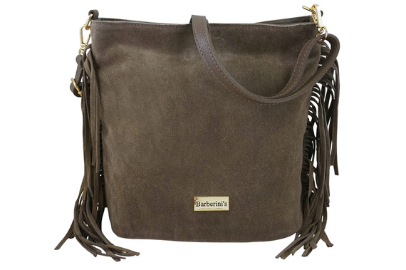 Torebka damska boho Barberini's 1022-9 ciemnobeżowa