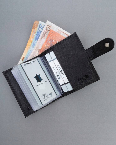 Etui na karty skórzane 4U Cavaldi TW-04-PDM-BP czarne