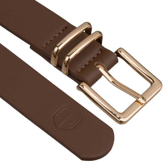 Pasek damski z eko skóry Peterson STU-16G1 khaki
