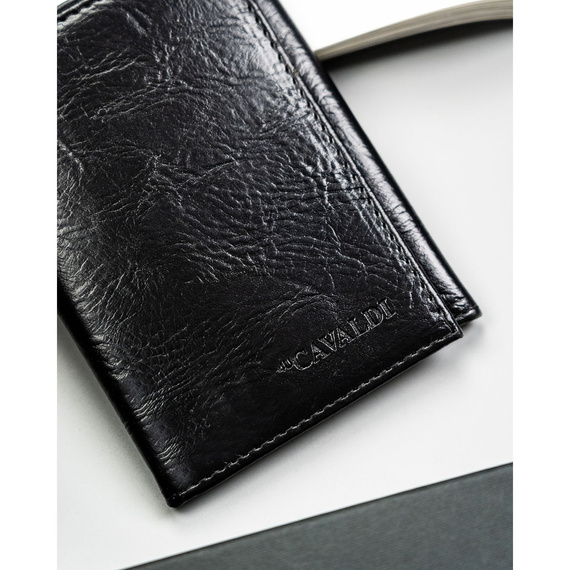 Etui na karty z eko skóry 4U Cavaldi F18-PAL50 czarne