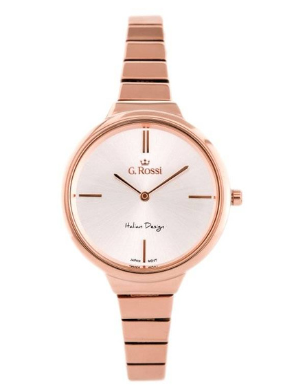 Zegarek damski fashion G. Rossi 11696B-3D3 różowe złoto