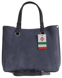 Torebka damska shopper skórzana Vera Pelle VOM33G szara