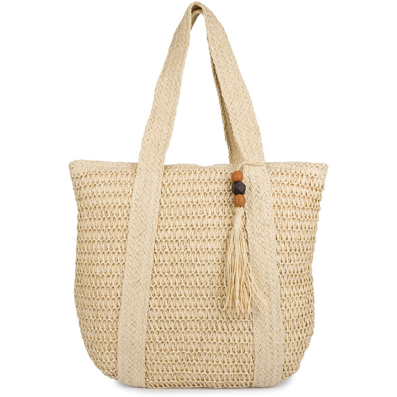 Torebka damska shopper Krateczka TOR-PA-3 ecru