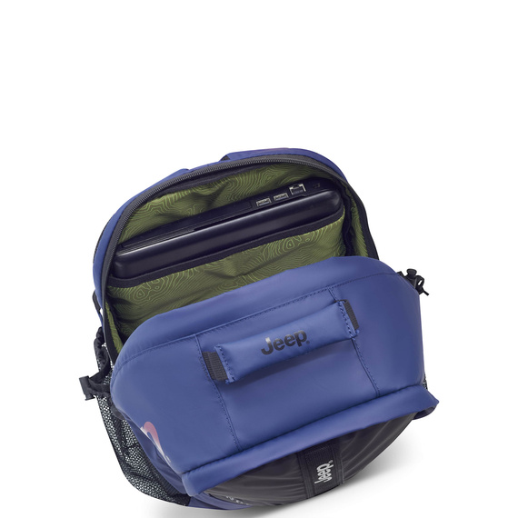 Plecak na laptopa z poliestru Delsey Jeep JS011B niebieski