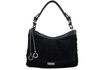 Torebka damska hobo skórzana Barberini's 1002-1 czarna