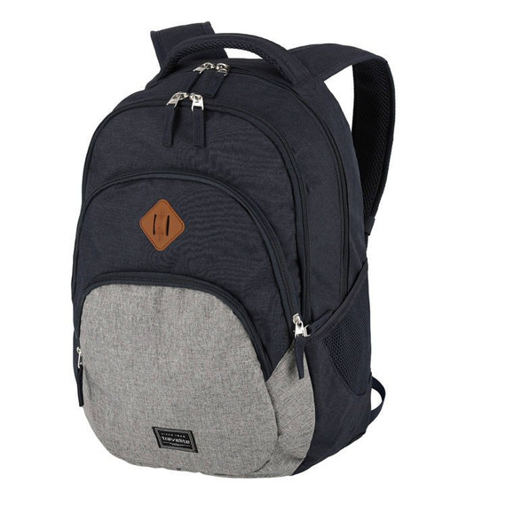 Plecak z poliestru Travelite Basics Melange granatowy