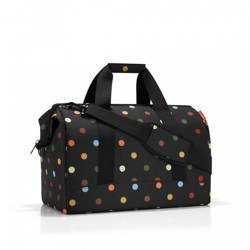 Torba z poliestru Reisenthel allrounder L czarna w kropki