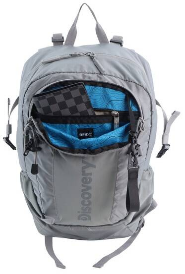 Plecak podróżny z poliestru Discovery Outdoor 611 szary