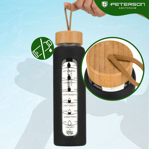 Butelka na wodę Peterson SBW-01 czarna