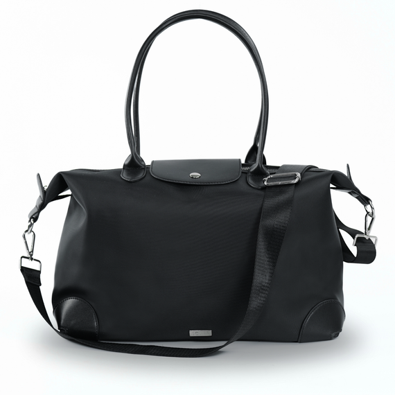 Torebka damska shopper nylonowa Solier FB48 czarna