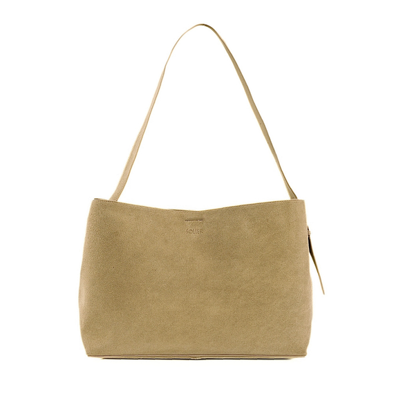 Torebka damska shopper zamszowa Solier FL39 camel