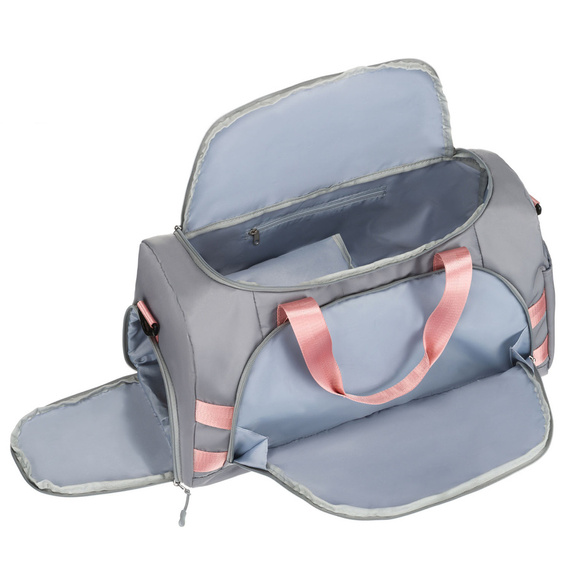 Torba sportowa Peterson 24427 szaro-różowa