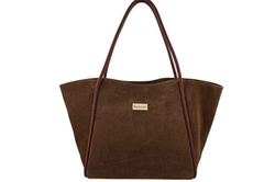 Torebka damska shopper zamszowa Barberini's 1008-6 brązowa
