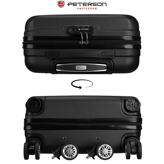 Walizka kabinowa ABS Peterson 5806 czarna