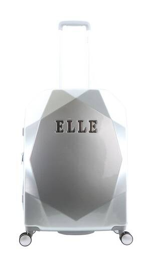 Walizka średnia ABS Elle Diamond 68 srebrna