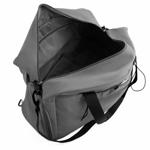 Torba sportowa damska z tkaniny Solier SM06 szara