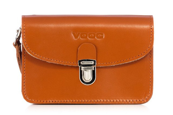 Nerka skórzana Vooc P111 koniakowa