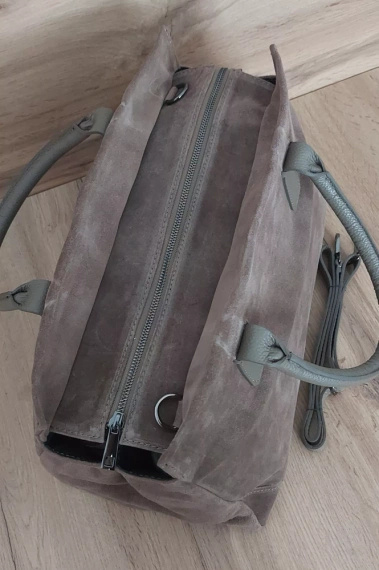 Kuferek damski zamszowy Vera Pelle WKXL85T beżowy