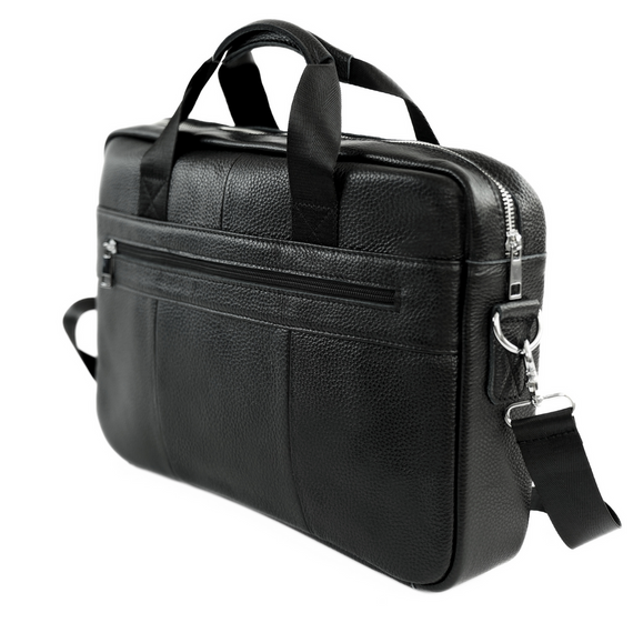 Torba na laptopa męska skórzana Solier SL46 czarna