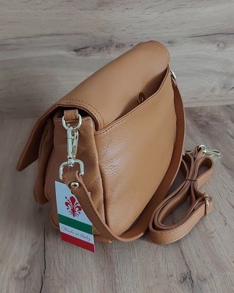Listonoszka damska skórzana Vera Pelle VP954C camel