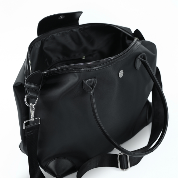 Torebka damska shopper nylonowa Solier FB48 czarna