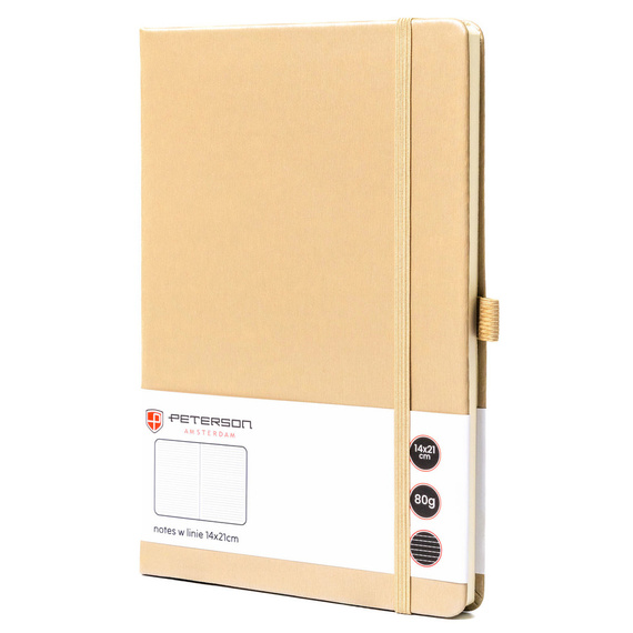 Notes A5 w linie Peterson NOT-6-LN-Q2 beżowy