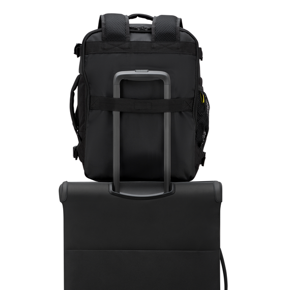 Plecak na laptopa z poliestru Delsey Brochant 3.0 czarny