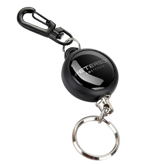 Brelok do kluczy z linką Peterson BR-34-0009 czarny