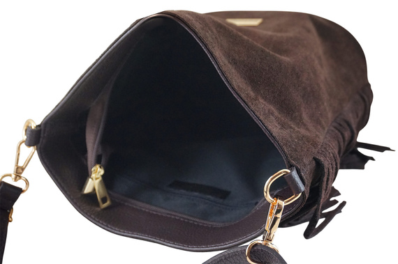 Torebka damska boho Barberini's 1022-11 ciemnobrązowa
