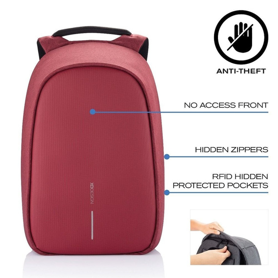 Plecak na laptopa XD Design Bobby Hero Small czerwony