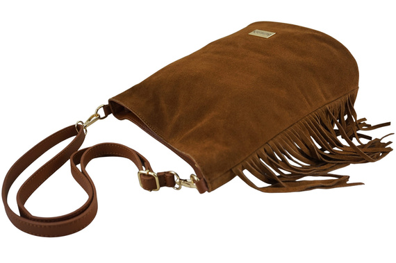Torebka damska boho Barberini's 1022-12 jasnobrązowa