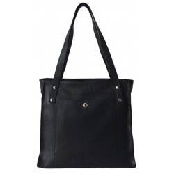 Torebka damska shopper skórzana Vera Pelle WR365N czarna
