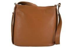 Listonoszka damska skórzana Barberini's 770-12 jasnobrązowa