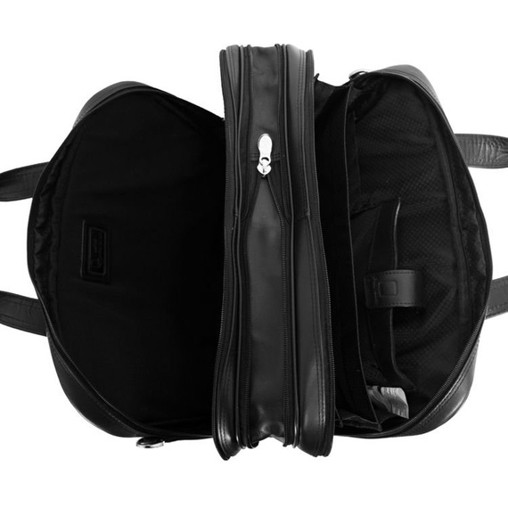 Torba na laptopa męska skórzana McKlein Pearson czarna