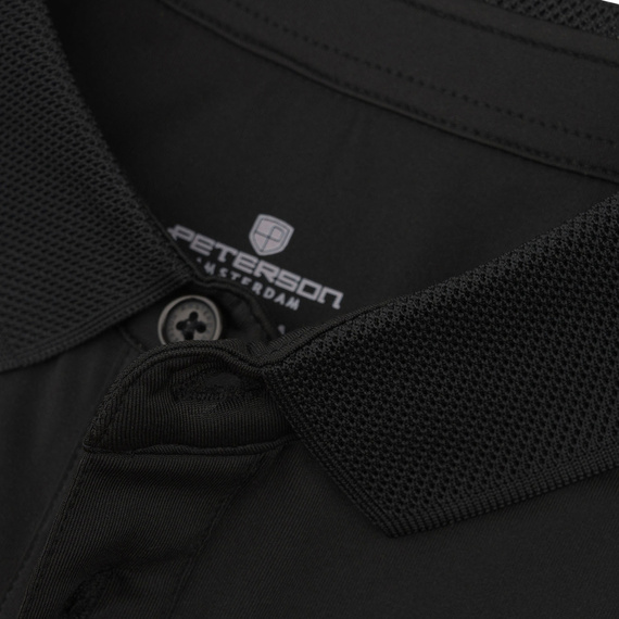 Koszulka polo męska z poliestru Peterson KPY czarna M-XL