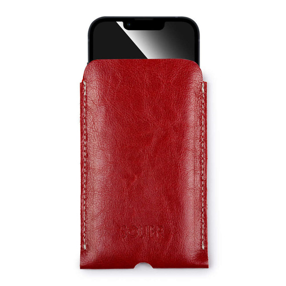 Etui na iPhone 11 skórzane Solier SA58 czerwone