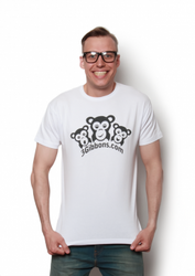 Koszulka 3Gibbons Logo z przodu 3gibbons.com biała