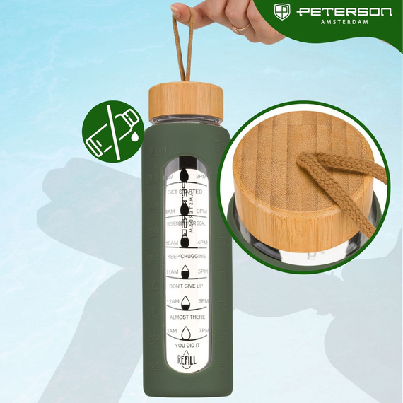 Butelka na wodę Peterson SBW-01 ciemnozielona