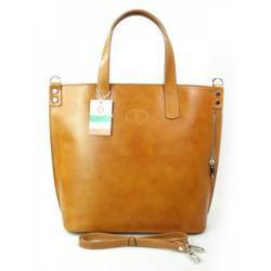 Torebka damska shopper skórzana Vera Pelle SB546C camel