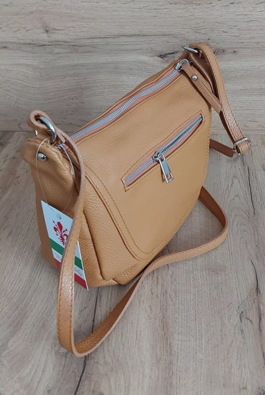 Listonoszka damska skórzana Vera Pelle VPLB25C camel