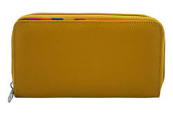Portfel damski RFID Barberini's D-8601-43 ciemnożółty