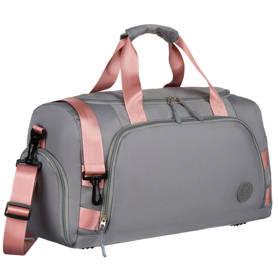 Torba sportowa Peterson 24427 szaro-różowa