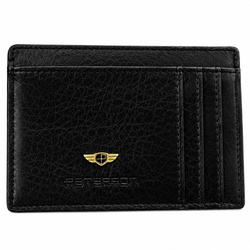 Etui na karty męskie skórzane Peterson CC-224-BMVT czarne