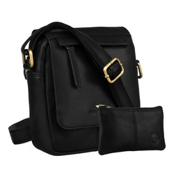 Listonoszka męska z gładkiej skóry Peterson 512E czarna