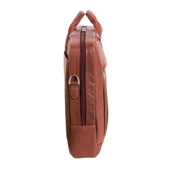 Torba na laptopa skórzana McKlein Bridgeport brązowa