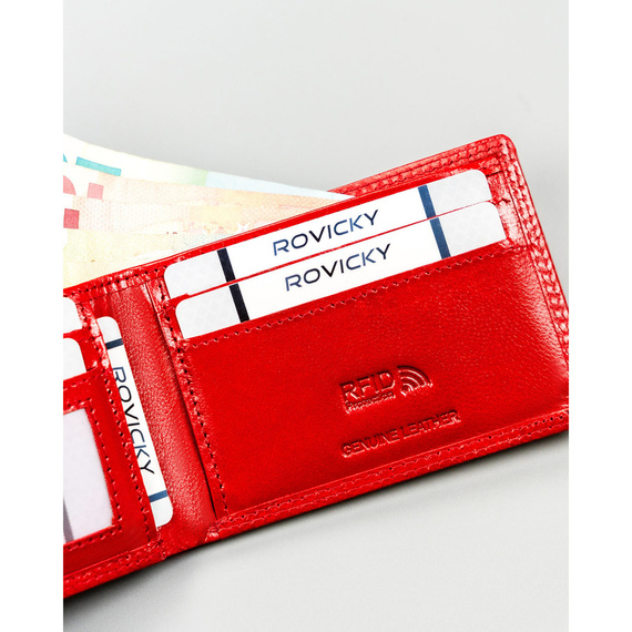 Etui na karty skórzane 4U Cavaldi CW1017-LGV czerwone