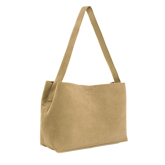 Torebka damska shopper zamszowa Solier FL39 camel