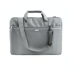 Torba na laptopa damska z tkaniny Solier SM01 szara