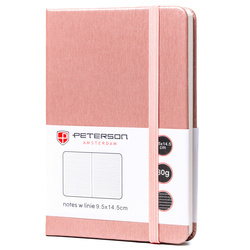 Notes A6 w linie Peterson NOT-6-LN-Q4 różowy